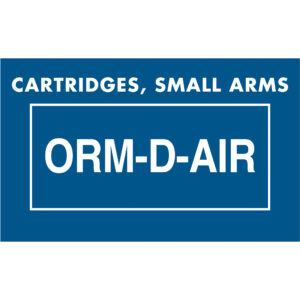 1 3/8 x 2 1/4" - "Cartridges, Small Arms ORM-D-AIR" Labels