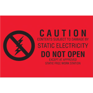 2 x 3" - "Subject to Static Damage" Labels