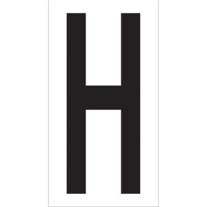 3 1/2" "H" Vinyl Warehouse Letter Labels