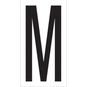 3 1/2" "M" Vinyl Warehouse Letter Labels