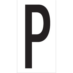 3 1/2" "P" Vinyl Warehouse Letter Labels