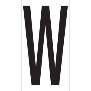 3 1/2" "W" Vinyl Warehouse Letter Labels