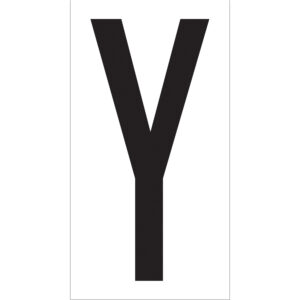 3 1/2" "Y" Vinyl Warehouse Letter Labels