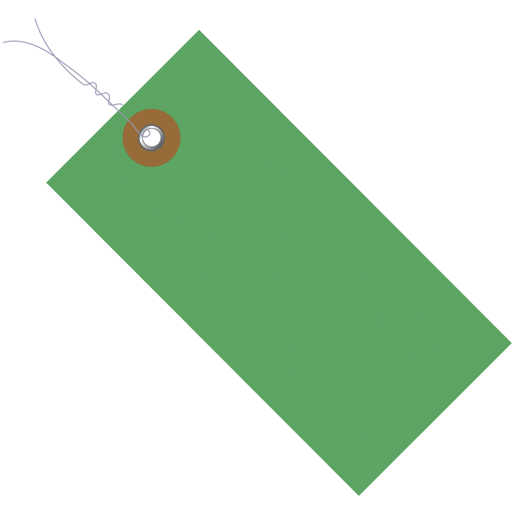 3 1/4 x 1 5/8" Green Tyvek® Pre-Wired Shipping Tag