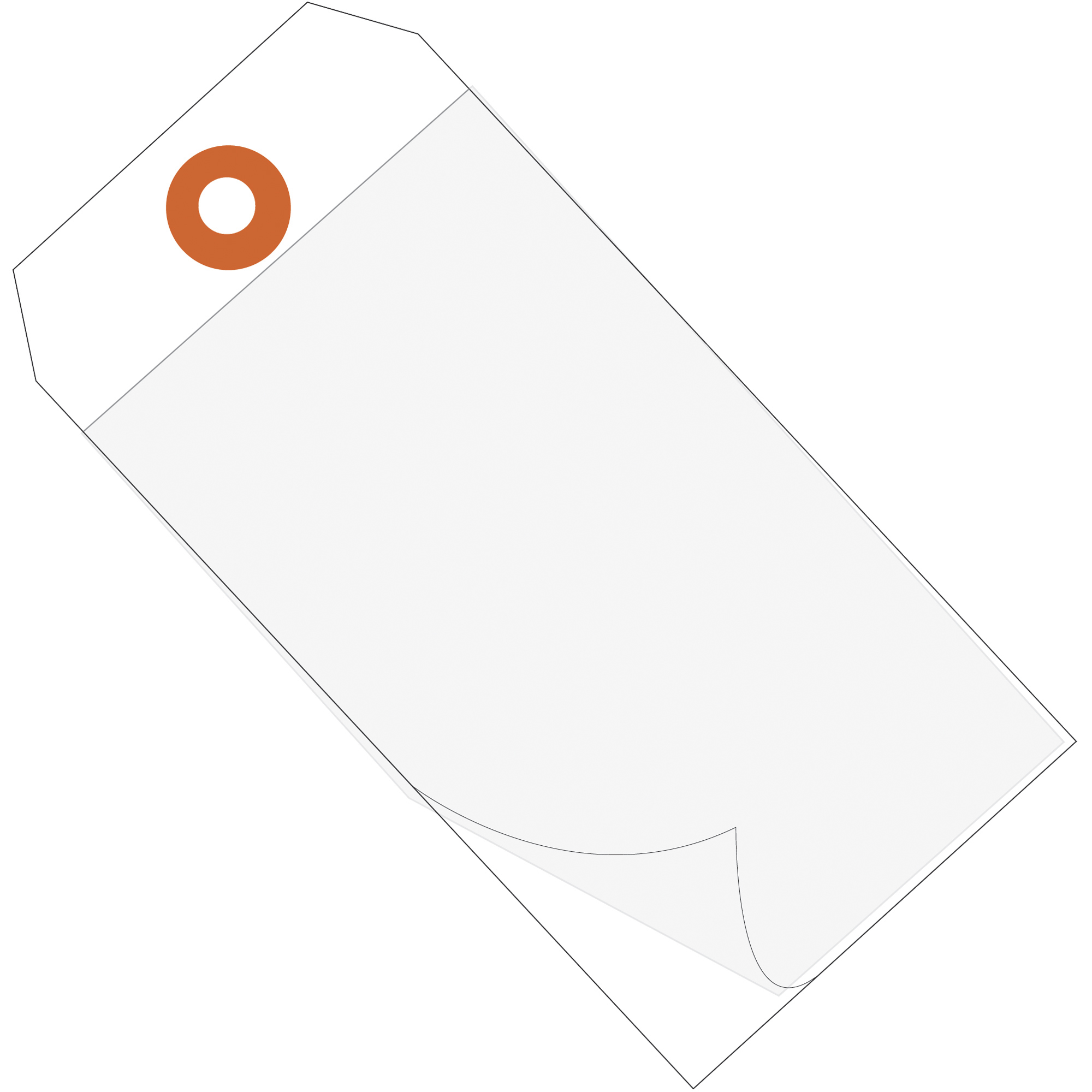 4 3/4 x 2 3/8" White Self-Laminating Tags