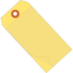 6 1/4 x 3 1/8" Yellow Self-Laminating Tags