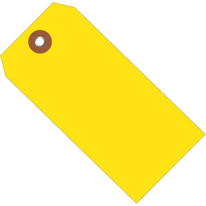 4 3/4 x 2 3/8" Yellow Plastic Shipping Tags