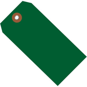 4 3/4 x 2 3/8" Green Plastic Shipping Tags