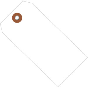 6 1/4 x 3 1/8" White Plastic Shipping Tags