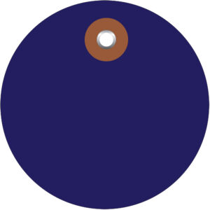 2" Blue Plastic Circle Tags
