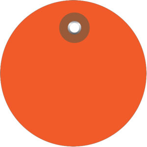 3" Orange Plastic Circle Tags