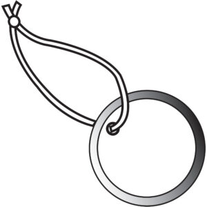 1" Metal Rim Tags - Pre-Strung