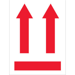 3 x 4" - (two up arrows over red bar) Labels