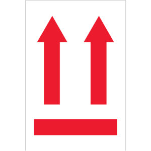 4 x 6" - (two up arrows over red bar) Labels