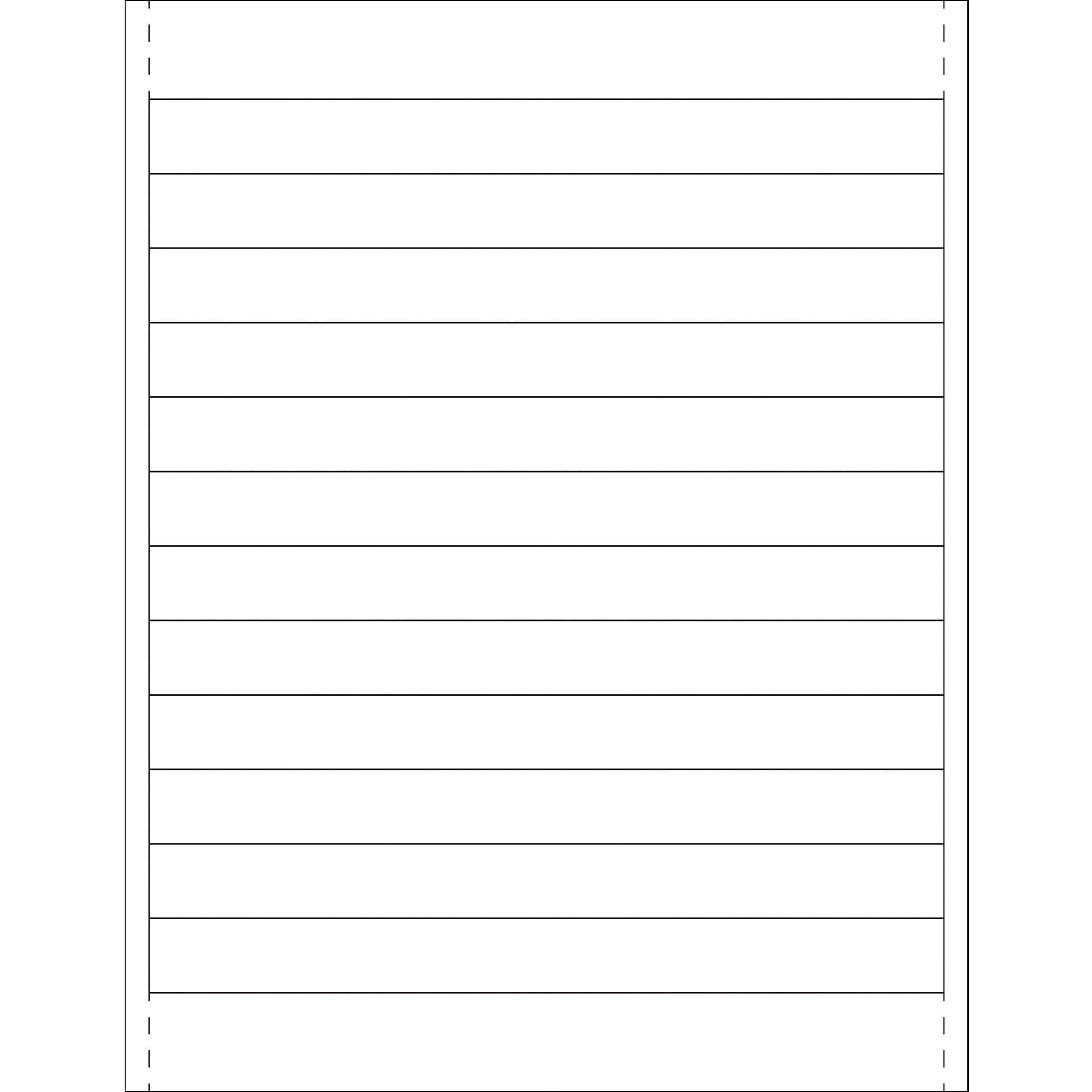 3/4 x 8" Plastic Label Holder Insert Cards