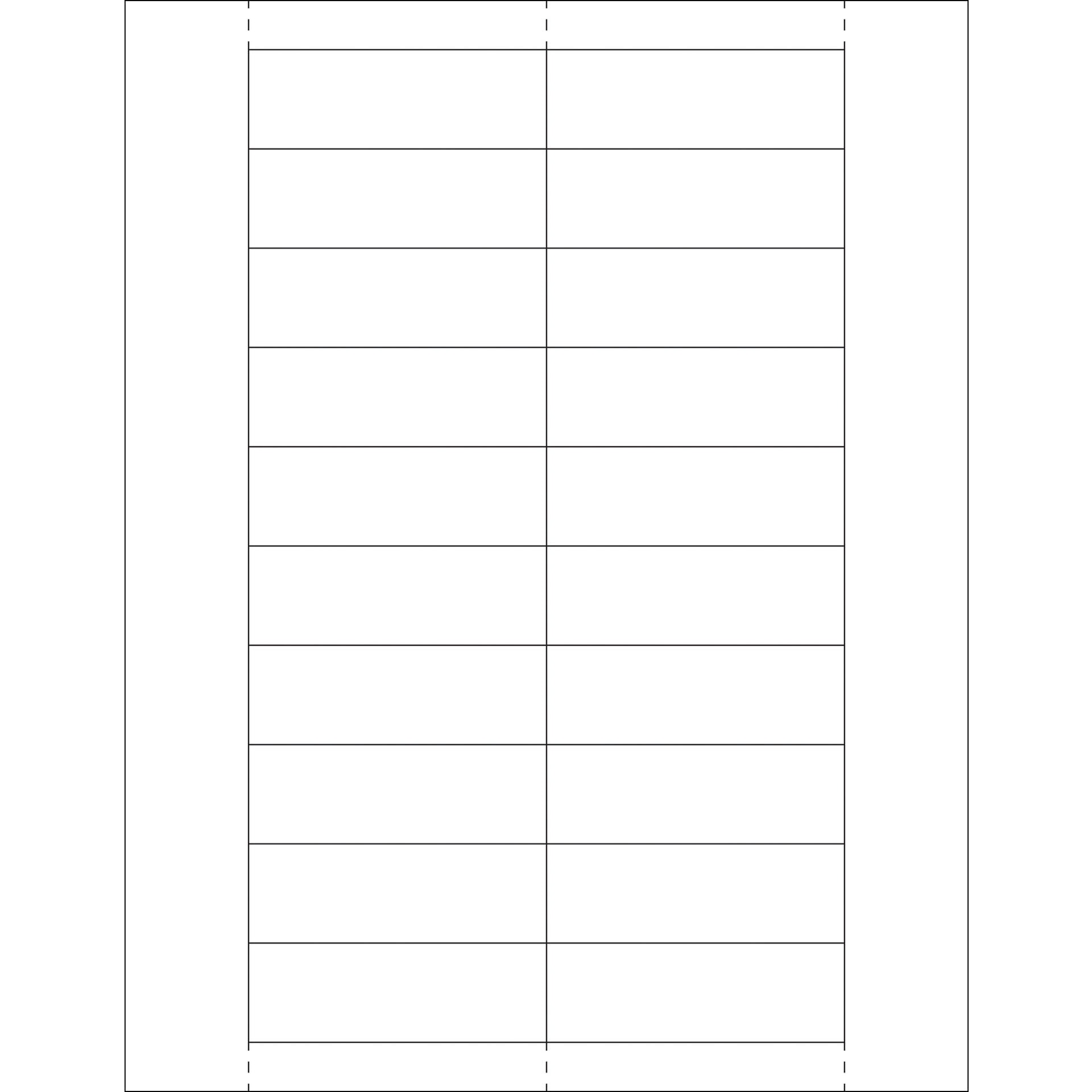 1 x 3" Plastic Label Holder Insert Cards