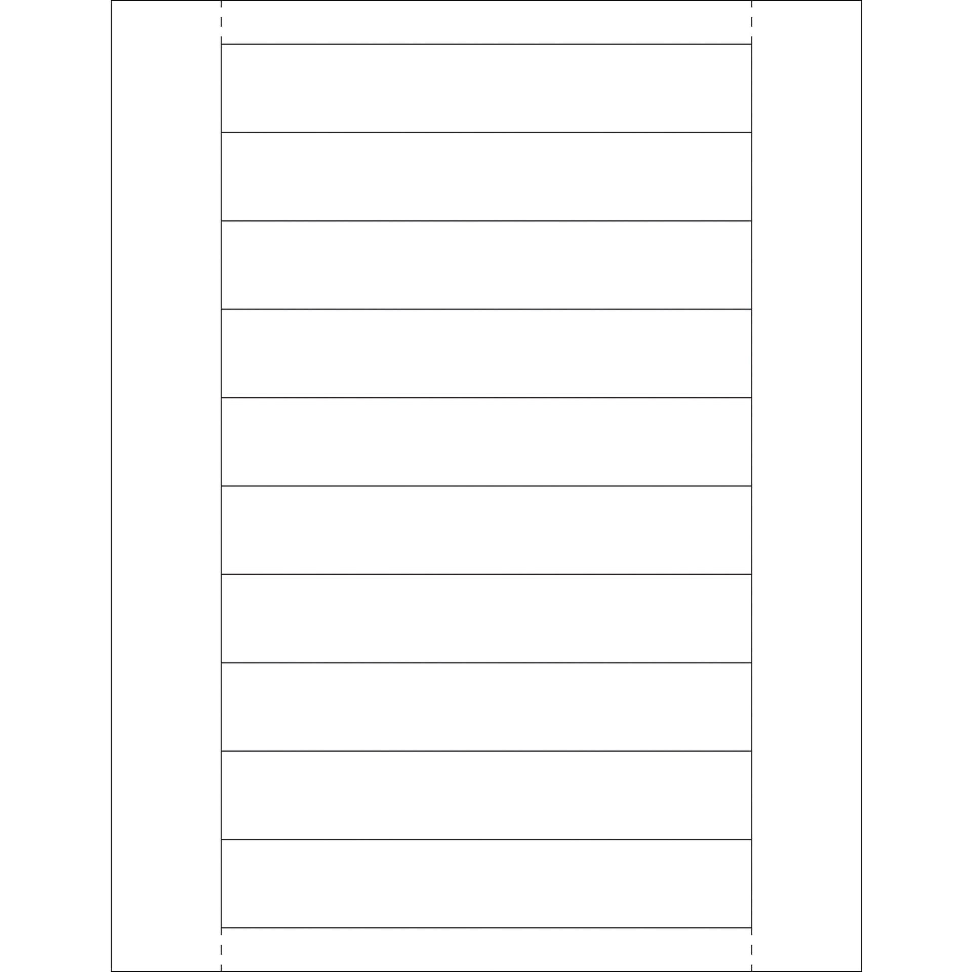 1 x 6" Plastic Label Holder Insert Cards