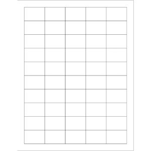 1 1/2 x 1" White Rectangle Laser Labels - Master Case