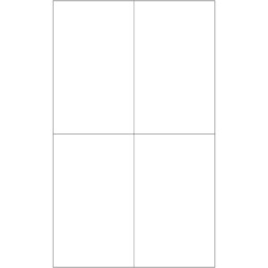 4 1/4 x 7" White Rectangle Laser Labels