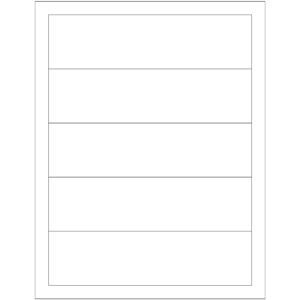 7 1/2 x 2" White Rectangle Laser Labels