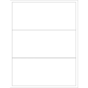 8 x 3 1/2" White Rectangle Laser Labels