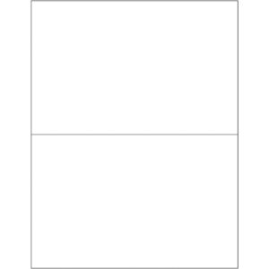 8 1/2 x 5 1/2" White Rectangle Laser Labels - Master Case
