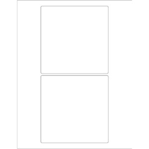 5 x 5" White Rectangle Laser Labels