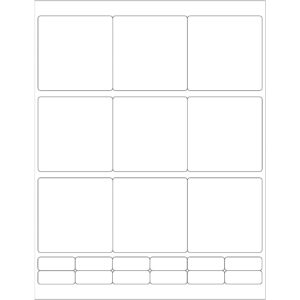 2 3/4 x 2 3/4" Glossy White Rectangle Laser Labels