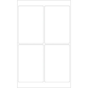 4 x 6" Glossy White Rectangle Laser Labels