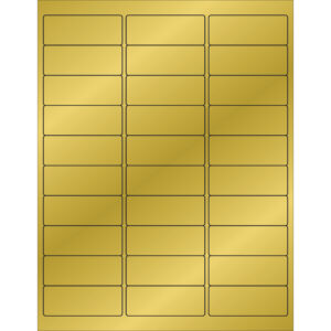 2 5/8 x 1" Gold Foil Rectangle Laser Labels