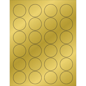 1 5/8" Gold Foil Circle Laser Labels
