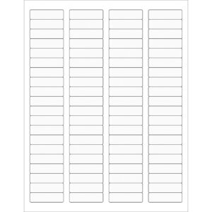 1 3/4 x 1/2" Clear Rectangle Laser Labels