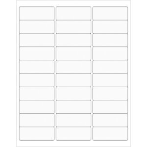 2 5/8 x 1" Clear Rectangle Laser Labels