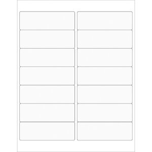 4 x 1 1/3" Clear Rectangle Laser Labels