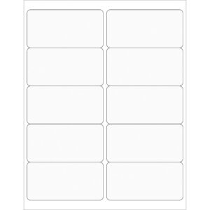 4 x 2" Clear Rectangle Laser Labels