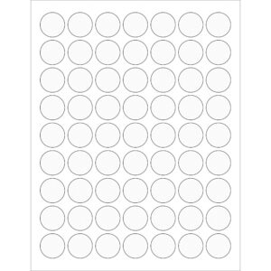 1" Clear Circle Laser Labels