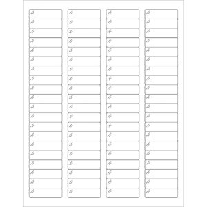1 3/4 x 1/2" Pure Clear Rectangle Laser Labels