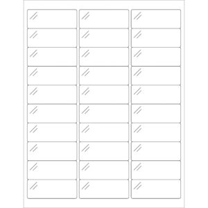 2 5/8 x 1" Pure Clear Rectangle Laser Labels
