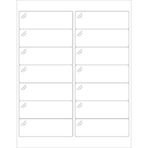 4 x 1 1/3" Pure Clear Rectangle Laser Labels