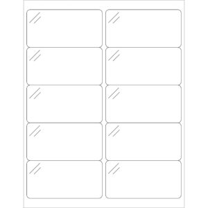 4 x 2" Pure Clear Rectangle Laser Labels