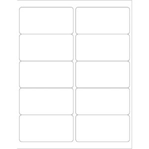 4 x 2" Opaque White Blockout Laser Labels