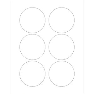 3" Glossy White Circle Laser Labels