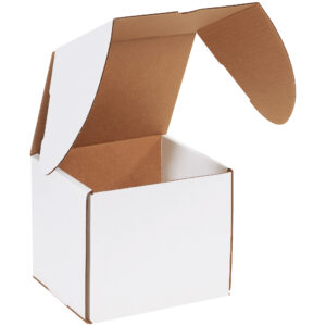 7 1/8 x 6 5/8 x 6 1/2" White Outside Tuck Mailers