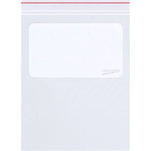 8 x 10" - 2 Mil Minigrip® White Block Reclosable Poly Bags