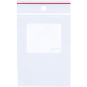 3 x 4" - 4 Mil Minigrip® White Block Reclosable Poly Bags w/ Hang Holes