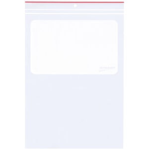 6 x 9" - 4 Mil Minigrip® White Block Reclosable Poly Bags w/ Hang Holes