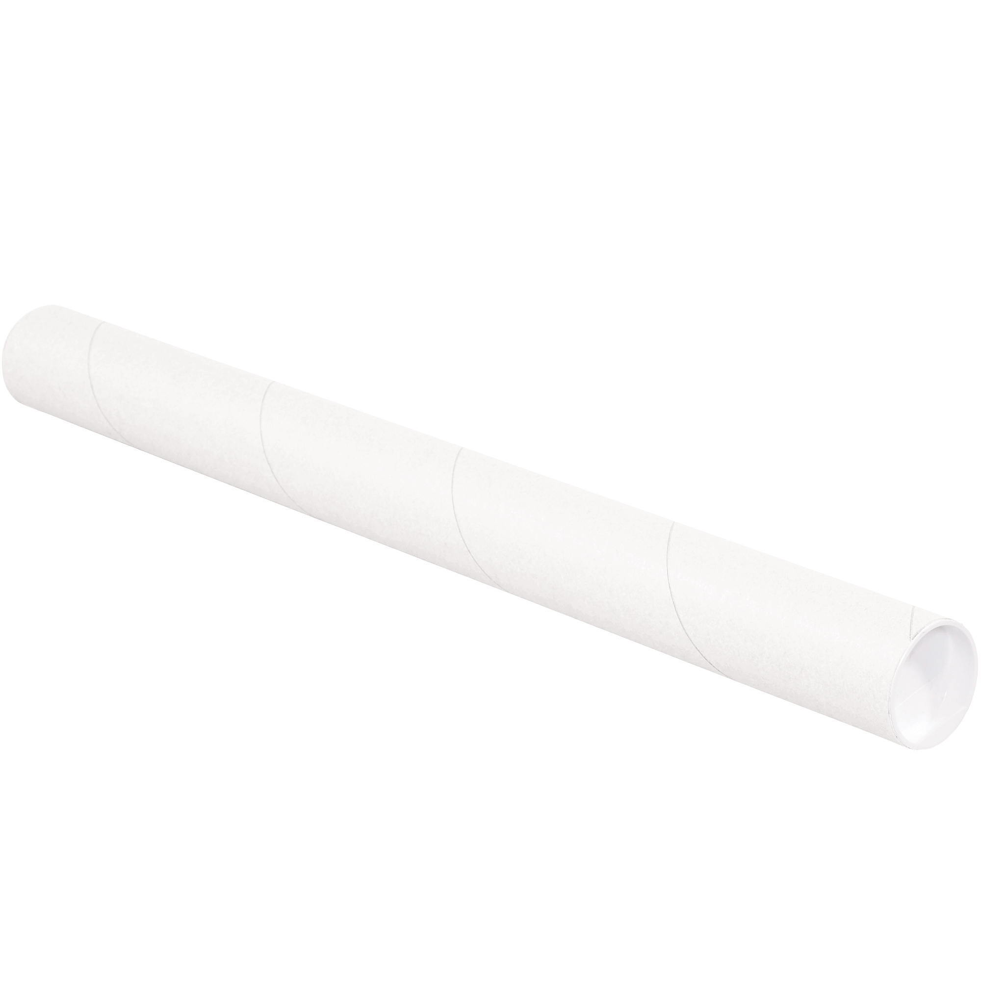 2 1/2 x 15" White Tubes with Caps