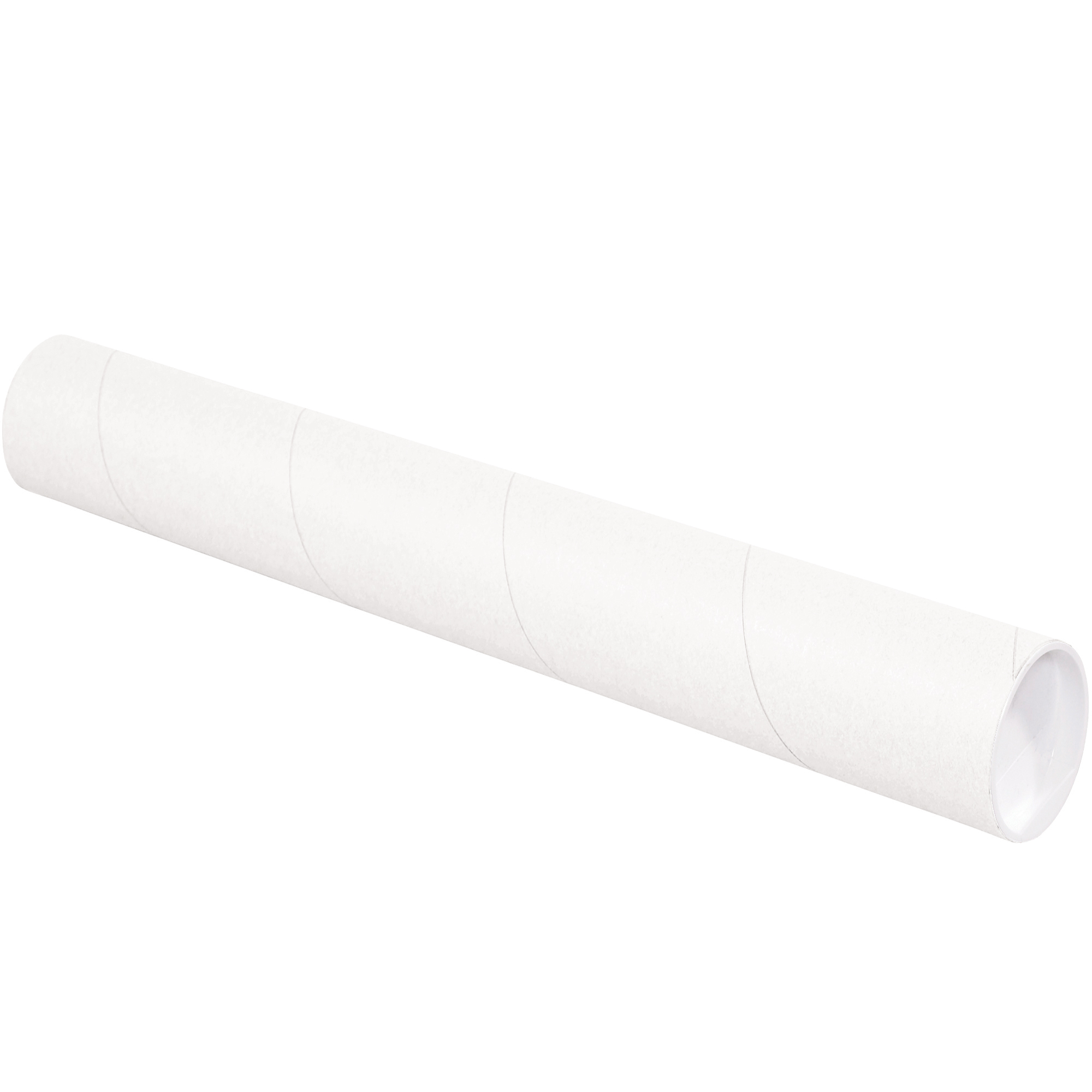 3 x 12" White Tubes with Caps