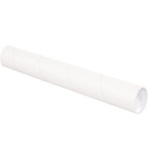 3 x 42" White Tubes with Caps