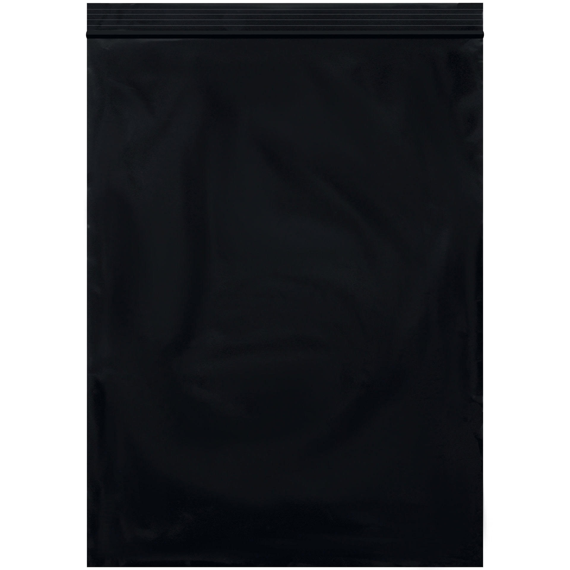 9 x 12" - 2 Mil Black Reclosable Poly Bags